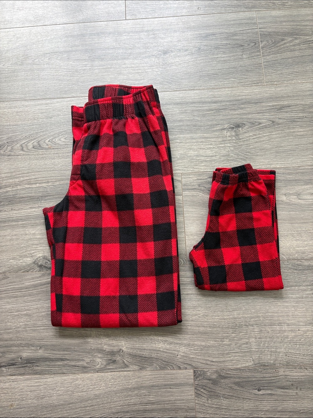 Matching Family Buffalo Plaid Fleece Pajama Pants Set | Men's Small & Kids 3T